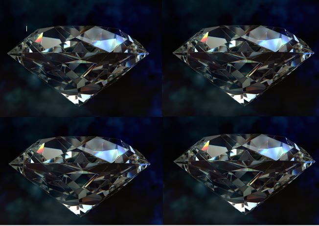 Bild med fyra diamanter som kan användas som badge.