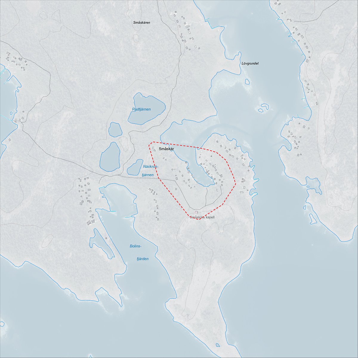 Karta som visar området för detaljplanen.