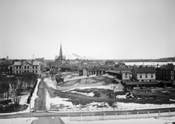 Vy över stad.