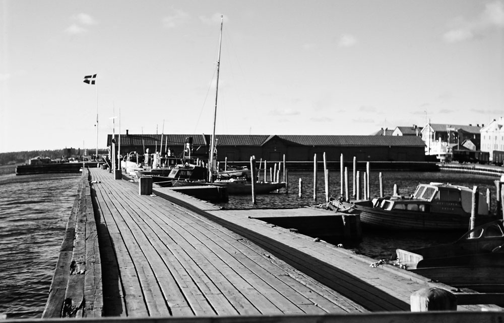 Småbåtshamnen i Södra hamn i början av 1950-talet.
