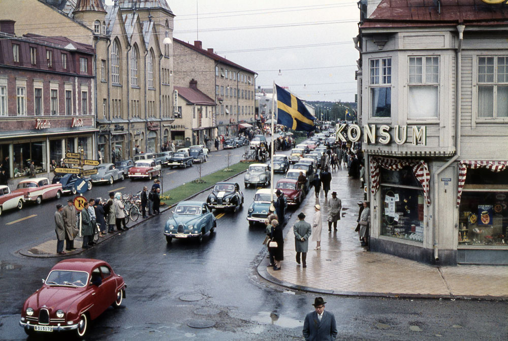 Korsningen Storgatan-Smedjegatan år 1959.