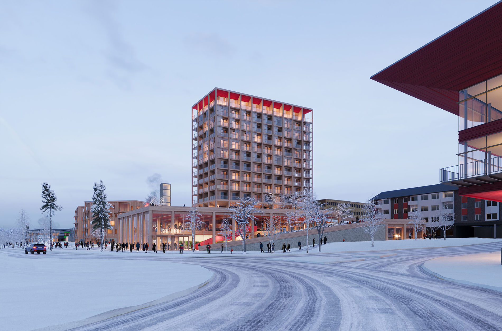 Det vinnande bidraget i markanvisningstävlingen Bävern.