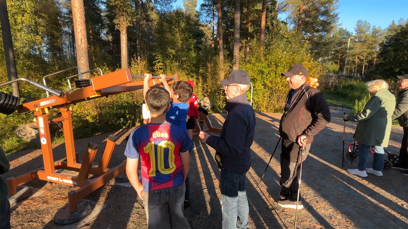 Fotografi från invigningen av Banankullens utegym 10 september.