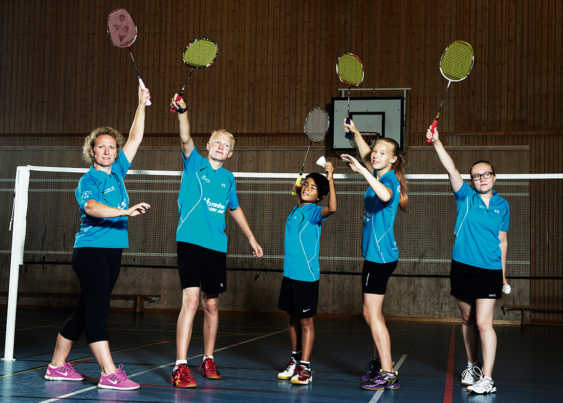 Sporthall, badminton.