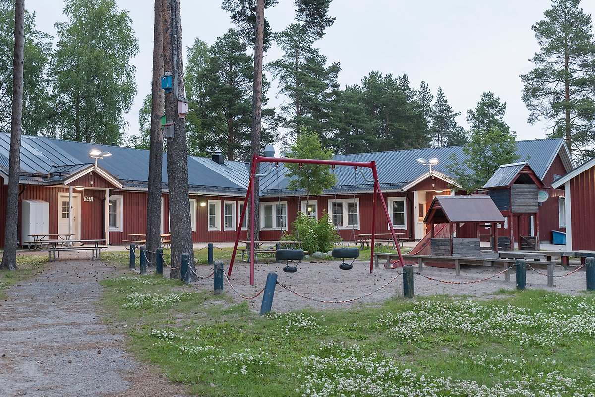 Utomhusmiljö Haga förskola, en del av förskolans gård