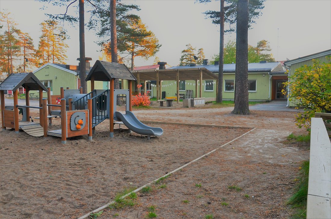 Utomhusmiljö Årans förskola, en del av förskolans gård