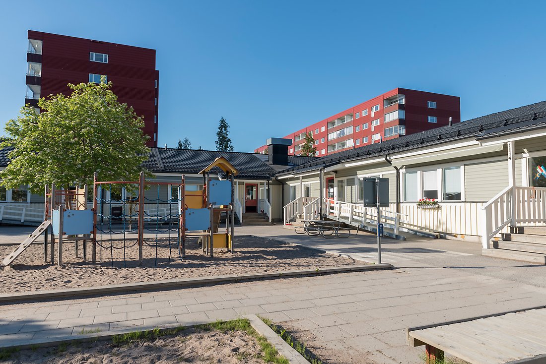 Utomhusmiljö Hägerns förskola, en del av förskolans gård