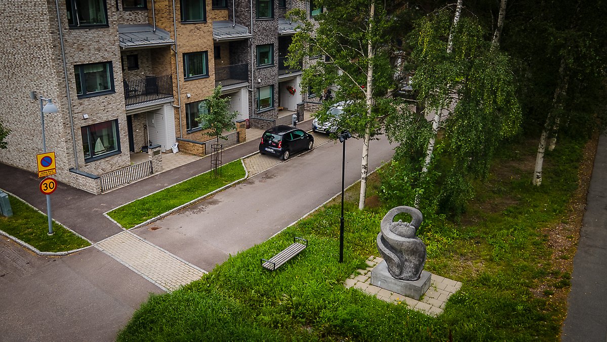 Vy över Evighet med omgivande bostadshus