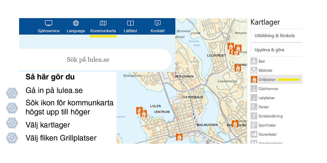 Kommunkartan hittar du även via denna länk. https://kartor.lulea.se/kommunkarta/