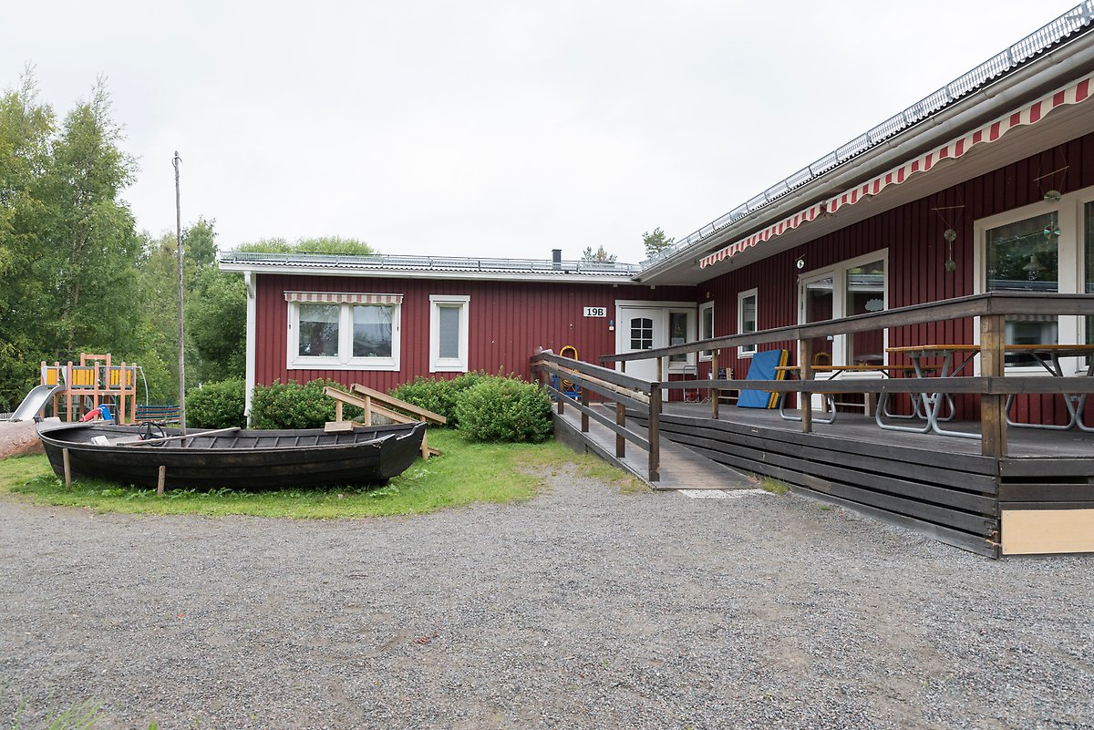 Utomhusmiljö Laxens förskola, en del av förskolans gård